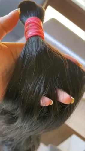 VENDO CABELO HUMANO DO SUL NOVO, CASTANHO MEDIO NATURAL, 207 GR, 55 CM.