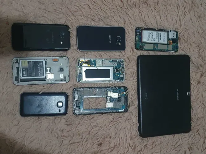 Lote Samsung Galaxy S6 S7 A5 J5 + Tablet e Peças Para Restauro/Peças<br>