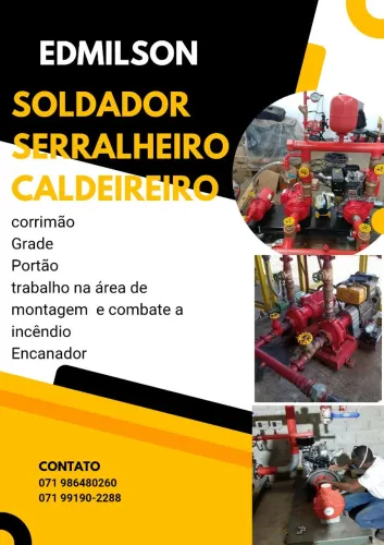 Soldador, serralheiro, encanador