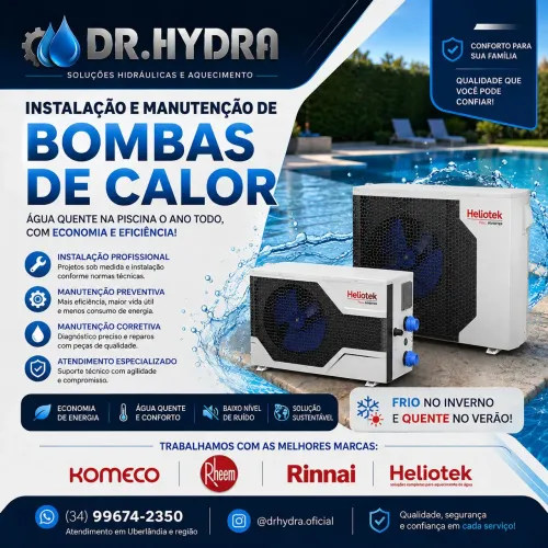 BOMBAS DE CALOR PARA PISCINA - INSTALAÇÃO E MANUTENÇÃO<br>