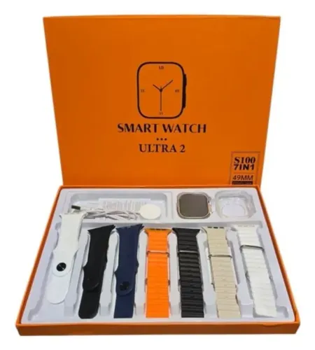 Relógio Smartwatch 7 Pulseiras - Modelo S10 Ultra2 Inteligente - Relógio Inteligente