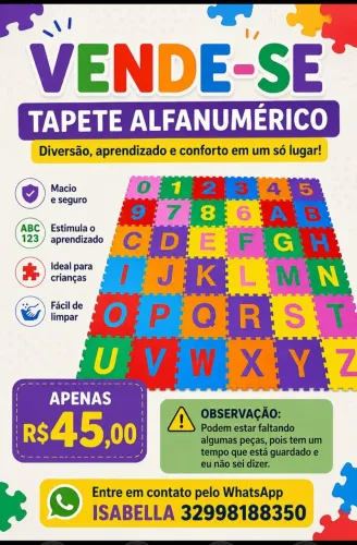 Tapete educativo Eva infantil 