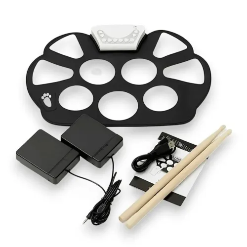 Bateria musical portátil silicone 
