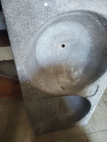 Talanque de lavar roupas pré-moldado em concreto