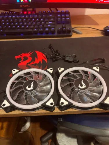 2 Fans Rise Mode 120mm RGB Novas - Nunca Usadas