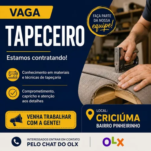 Vaga de emprego Tapeçaria