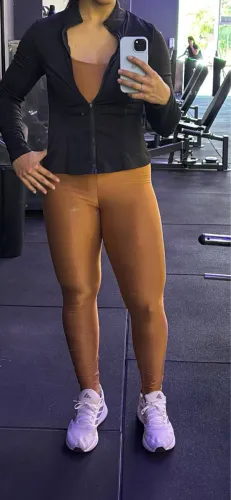 Legging Live! Canela com Bolso Lateral - Tamanho G