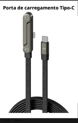 cabo carregador typo c para c turbo 250w
