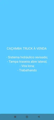 CAÇAMBA TRUCK À VENDA
