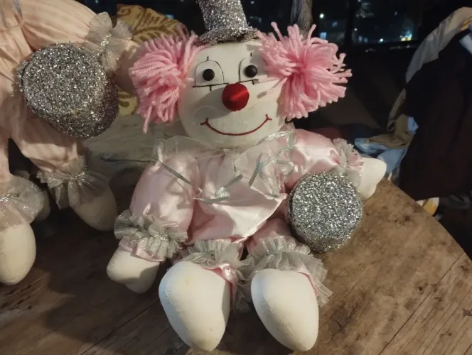 Circo Rosa em tecido - kit com 3 unidades