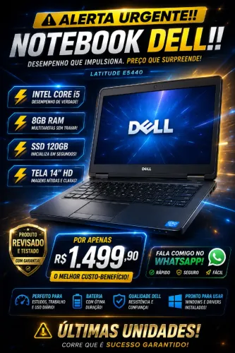 Notebook Dell Latitude E5440 i5 SSD 120GB 8GB RAM