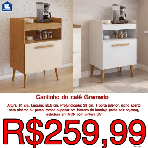 Aparador cantinho do café Gramado / frete grátis / 2 cores disponíveis / pague na entrega