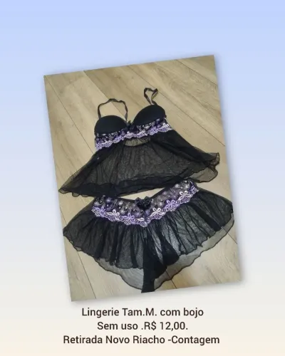 Lingerie em tule e renda,super linda.sem uso
