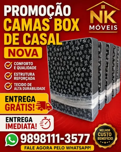 Promoção de camas box de casal de espuma e molas novas ENTREGO HJ