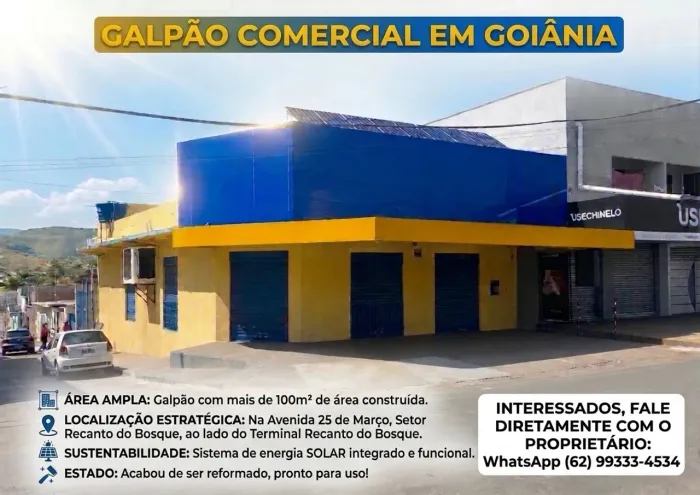 Galpão comercial na AV. 25 de março. Goiânia 
