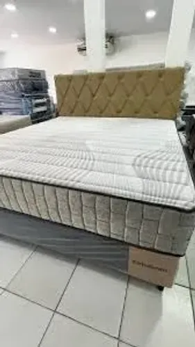 Colchão Casal Ortobom Com Base Box Casal Cinza