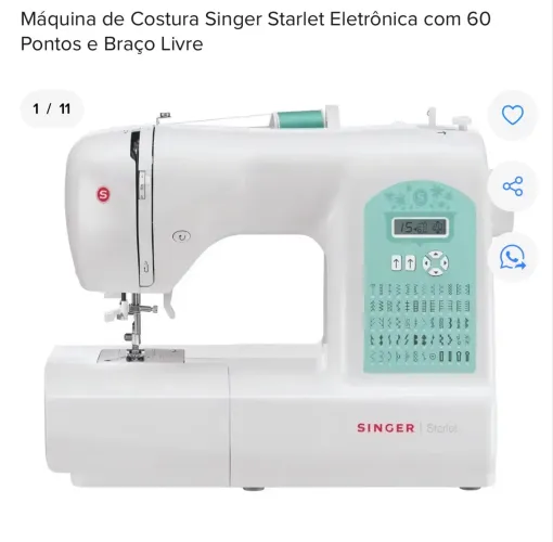 Máquina de costura singer starlet eletrônica