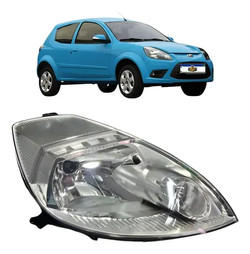 Farol Direito Ford Ka 2008 2009 A 2013 2014 Máscara Cromada Direito/passageiro