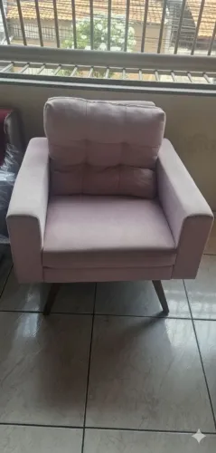 Duas 2 Cadeira Poltrona Estofado Estofada Móvel Sofá