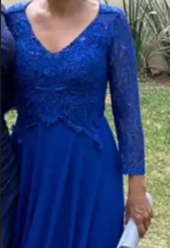 Vestido Longo Azul Royal Tamanho P