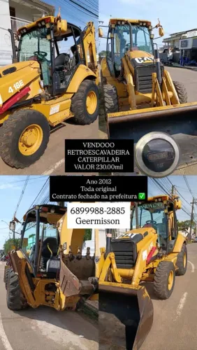 Retroescavadeira Caterpillar 416E top toda original valor 230mil