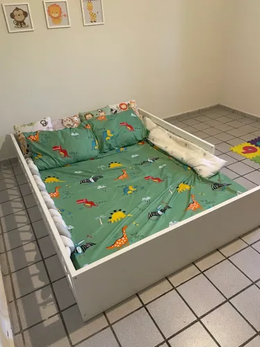 Cama Montessoriana Infantil Casal Branco