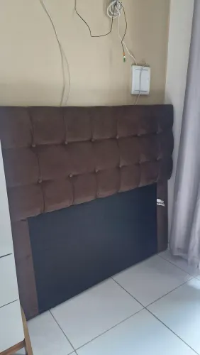 Cabeceira Cama Casal Padrão Marrom