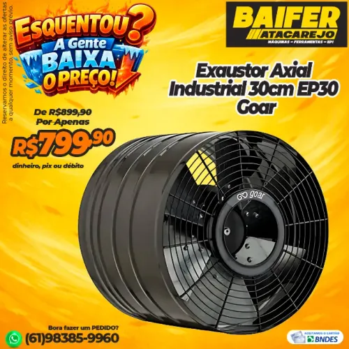 Exaustor Axial Industrial 30cm EP30 Goar