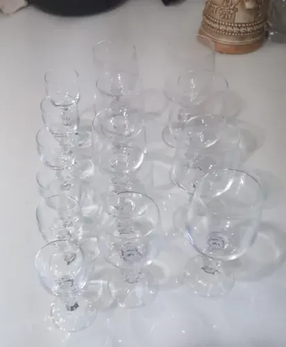 Taças em cristal 16 peças