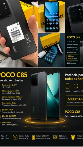 Celular POCO C85 novo