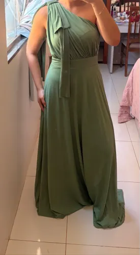 Vestido verde de festa
