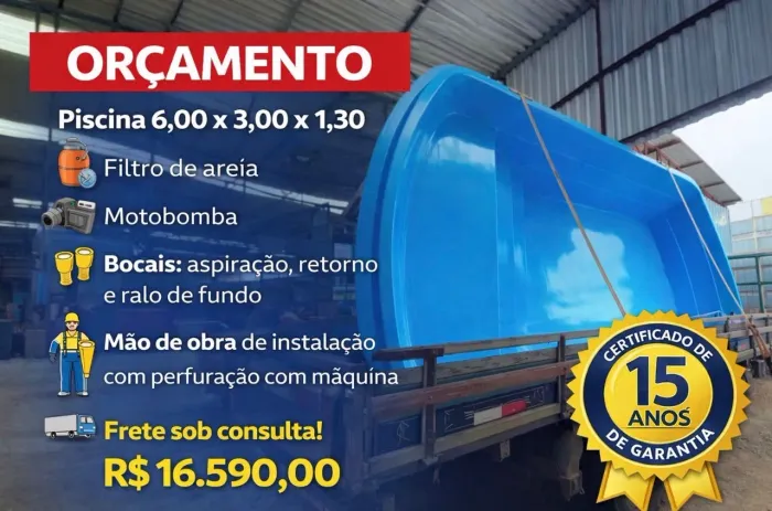 Piscina direto da fábrica pague na entrega 