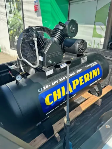 Compressor de Ar 250 Litros 175 Psi Motor 5CV Profissional Chiaperini