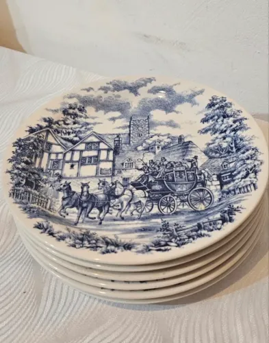 conjunto de pratos da oxford estampa clássica