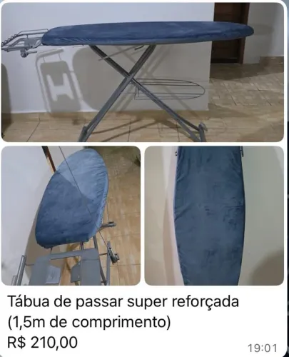 Tábua de passar super reforçada (1.5m de comptimento).