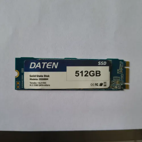 SSD Daten 512gb de memória, sata m.2 formatado ( sem sistema operacional ) 