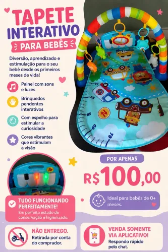 Tapete interativo bebê