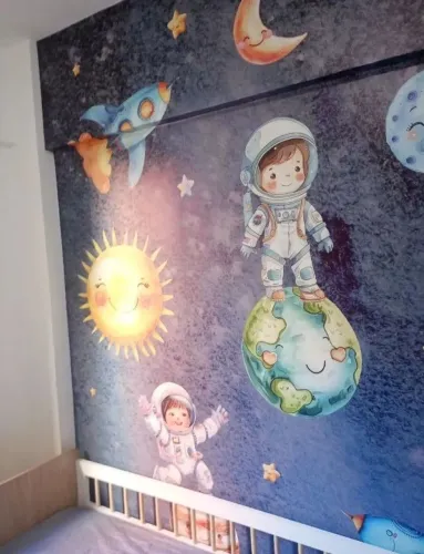 Papel de parede infantil instalação