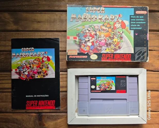 [RARIDADE] [CIB] Super Mario Kart Original Playtronic SNES - Colecionador