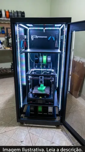 Gabinete / Enclousure para Impressora 3D (Adaptado de Rack TI) com Cooler de Servidor