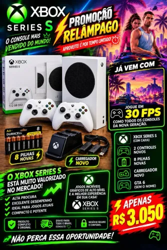 XBOX SERIES S MAIS COMPLETO DA OLX, OFERTA DE TODOS OS TEMPOS