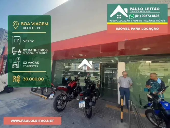 Loja para locação, Boa Viagem 570m2, otima localização, defronte ao extra 24h