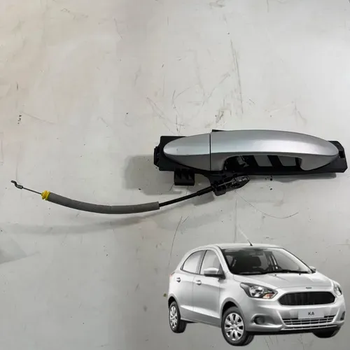 Maçaneta Porta Traseira Esquerda Ford Ka 1.0 2015 A 2018 Cinza Traseira