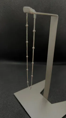 Pulseira de bolinha prata