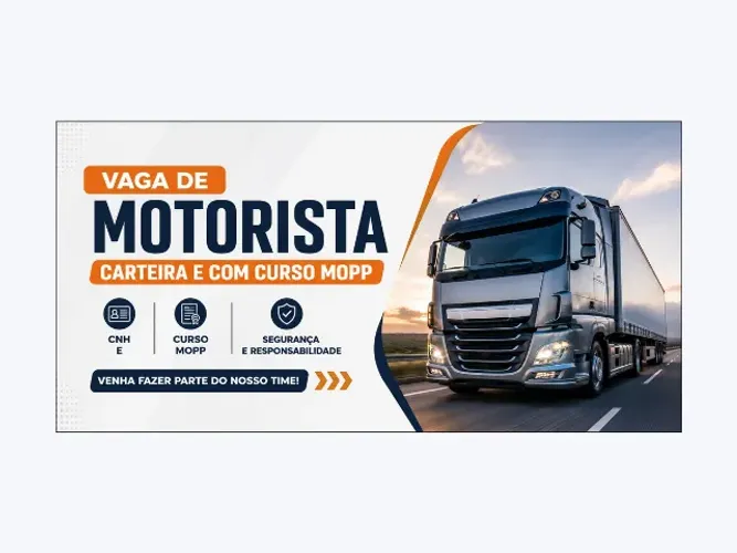 Vaga para Motorista Carteira E