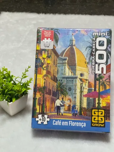 Quebra-Cabeça Grow Café em Florença 500 Peças Mini | Paisagem Europeia e Alta Qualidade