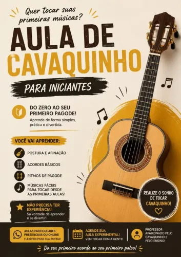 Aula de cavaquinho para iniciantes