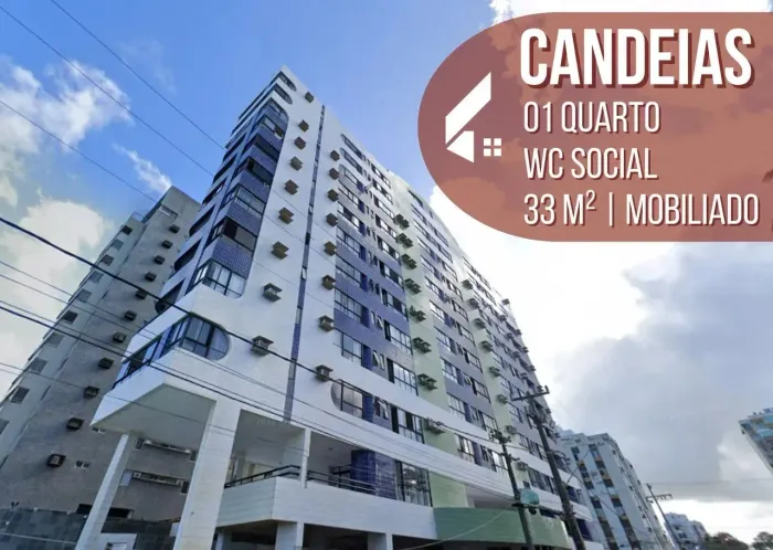 Apartamento para aluguel, MOBILIADO, 1 quarto, 1 vaga, Candeias - Jaboatão dos Guararapes/