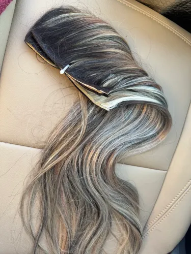 Mega hair na tela