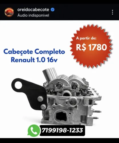 Cabeçote Renault Clio 1.0 16v ( Com e sem sensor)